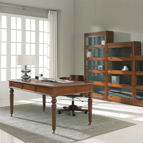 Chefschreibtisch - T-458 - ArtesMoble - klassisch / Nussbaum / Buche