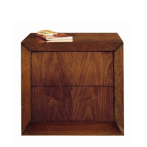 Moderner Nachttisch - T-670 - ArtesMoble - Nussbaum / Buche / rechteckig