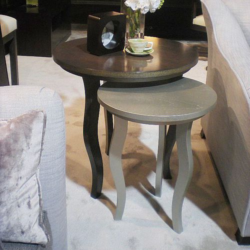 Moderner Beistelltisch - T-805T806 - ArtesMoble - Nussbaum / Buche / Gestell aus Buche
