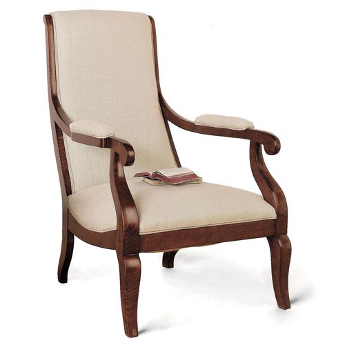 Klassischer Sessel - T-645T - ArtesMoble - Leder / Stoff / Buche