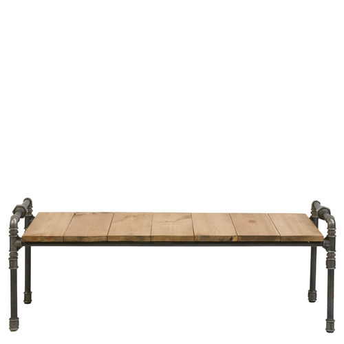 Industriedesign-Bank - FUR0040 - Gie El - Holz / Stahl