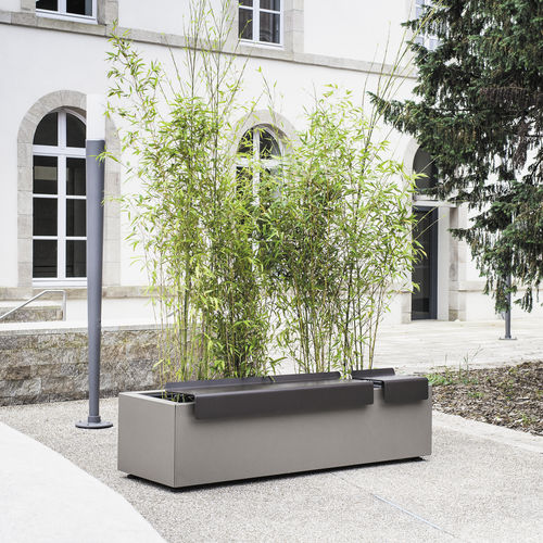 Stahl-Pflanzkübel - SQUARE - ATECH - thermolackierter Stahl / quadratisch / modulierbar