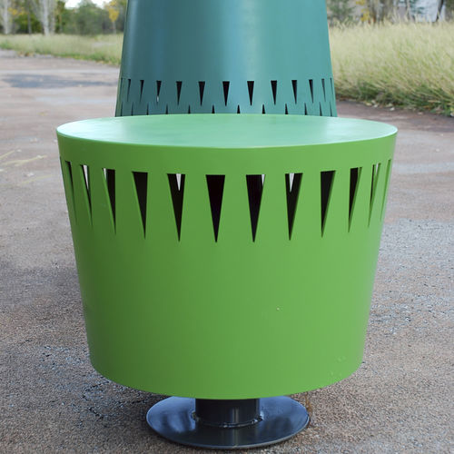 Moderner Hocker - TEAM+ - FREPAT URBAN EQUIPMENT - galvanisiertem Stahl / Gestell aus Stahl / Gestell aus COR-TEN®-Stahl