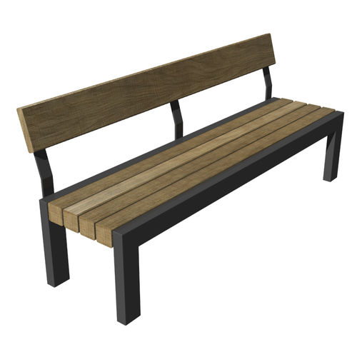 Moderne Bank für den öffentlichen Raum - EUROPA - FREPAT URBAN EQUIPMENT - Holz / galvanisiertem Stahl / Cortenstahl