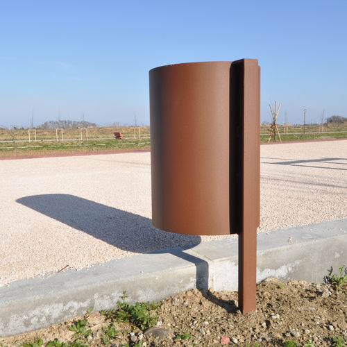 Park-Abfallbehälter - IC PLUS - FREPAT URBAN EQUIPMENT - bodenstehend / galvanisiertem Stahl / thermolackierter Stahl