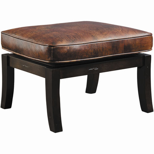 Klassischer Fußschemel - PLANO 96-9753-OT - STICKLEY - Leder / Holz / für den Innenraum
