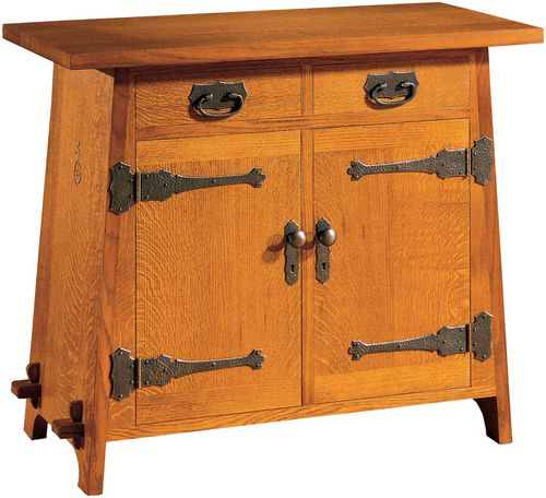 Klassisches Sideboard - MISSION : ROYCROFT CELLARET  - STICKLEY - Eiche