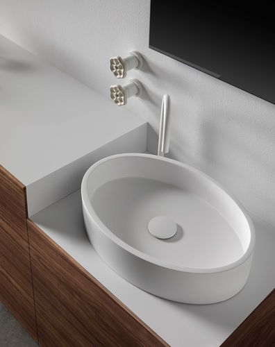 Aufsatzwaschbecken - Neo - RESIGRES - Harz / individuell gestaltbar / oval