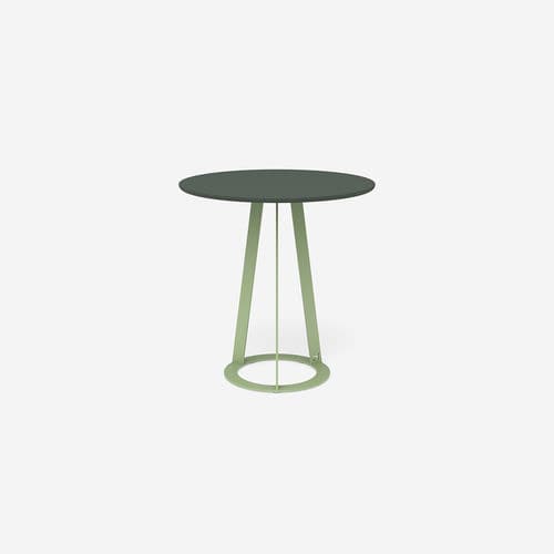 Moderner Tisch - Plat-O Round 2 - HALDANE - Dekton® / Gestell aus rostfreiem Edelstahl / rund