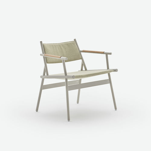 Moderner Sessel - SLINGSHOT - HALDANE - Stoff / Polyester / Edelstahl