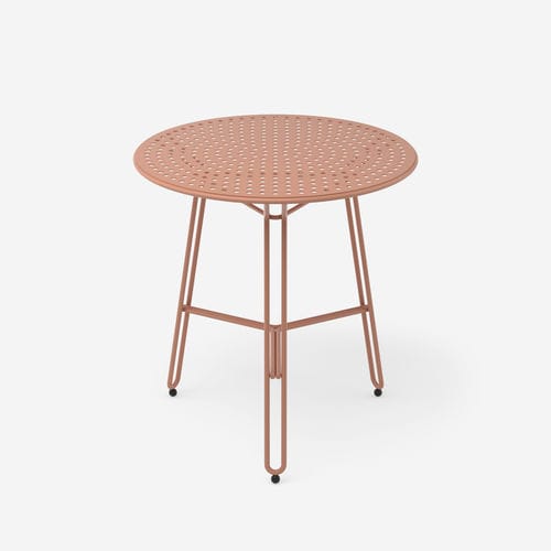 Moderner Tisch - Polka Low Café 2 - HALDANE - Stahl / Gestell aus gestrichenem Metall / rund