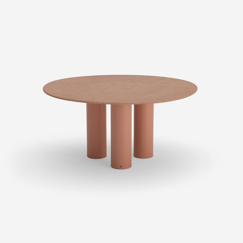 Moderner Esstisch - Dombolo 5 - HALDANE - Dekton® / Gestell aus Edelstahl / rund