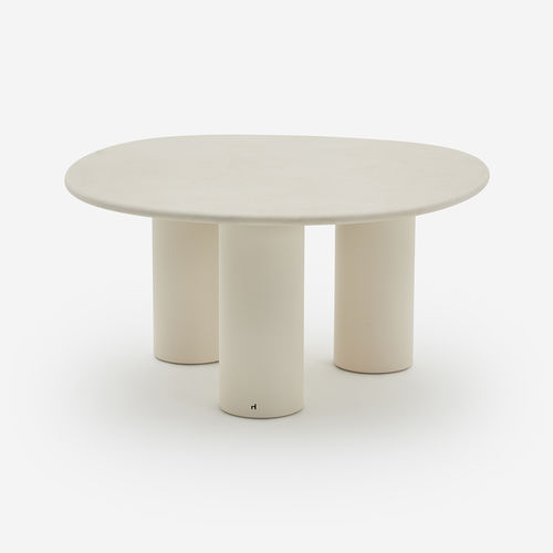 Moderner Couchtisch - Dombolo Medium - HALDANE - Dekton® / Gestell aus Edelstahl / kreisförmig