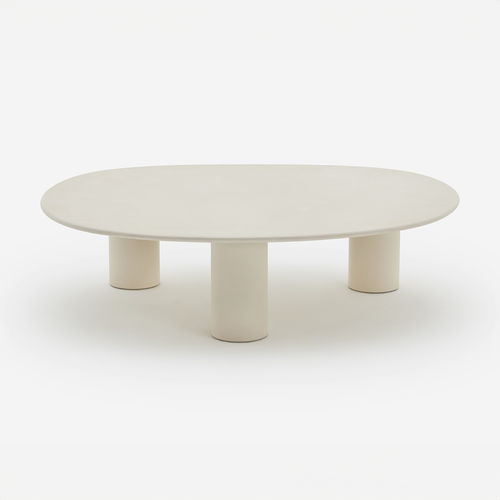 Moderner Couchtisch - Dombolo Extra Large - HALDANE - Dekton® / Gestell aus Edelstahl / oval