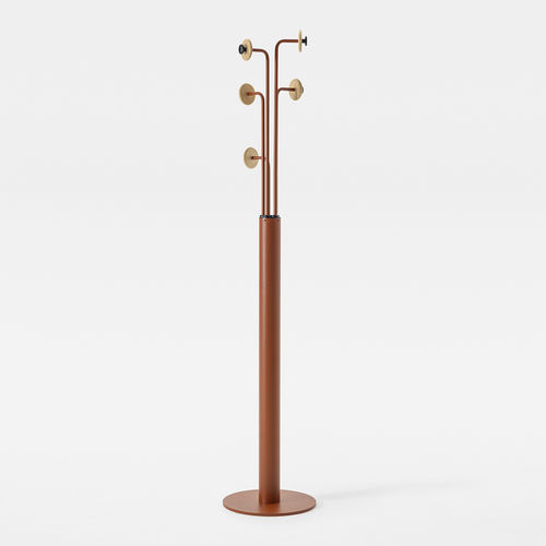 Bodenstehender Garderobenständer - LEO - Mara - modern / Stahl / Massivholz