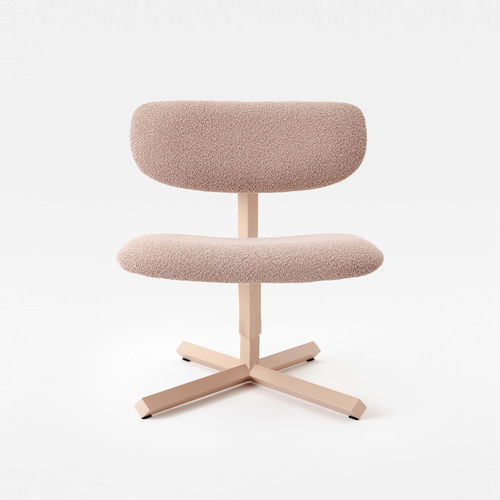 Moderner Relaxsessel - TYPO LOUNGE CHAIR - Mara - Stoff / Metall / mit Fußstütze