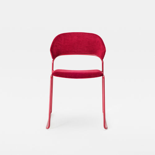 Stuhl / minimalistisches Design - AERA SOFT SLED - Mara - für den Innenraum / Leder / Stoff