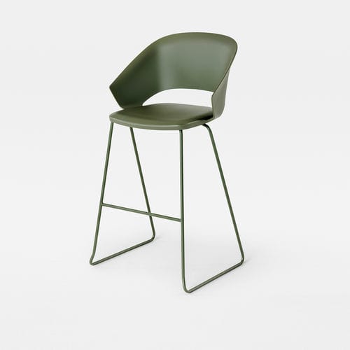 Moderner Barhocker - ICON - Mara - Polypropylen / Gestell aus Metall / mit Kufengestell