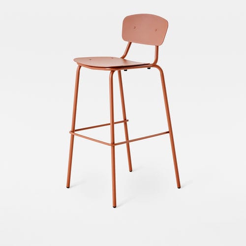 Moderner Barhocker - SIMPLE - Mara - Aluminium / Gestell aus Stahl / mit 4 Beinen