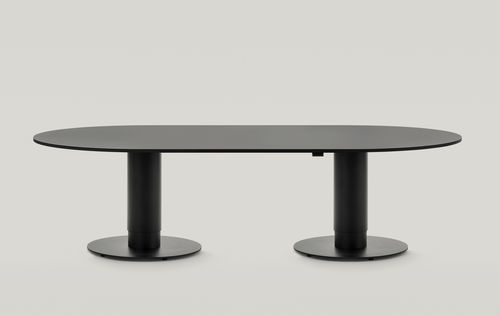 Moderner Besprechungstisch - 298MLCAR - Mara - Laminat / NTM Fenix® / pulverbeschichteter Stahl