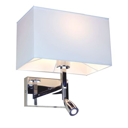 Moderne Wandleuchte - AP 5004 - Aluminor - für den Innenraum / Stoff / rechteckig