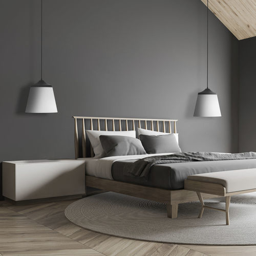 Hängelampe - WOODY S - Aluminor - Stoff / skandinavischer Stil / mit Kabel
