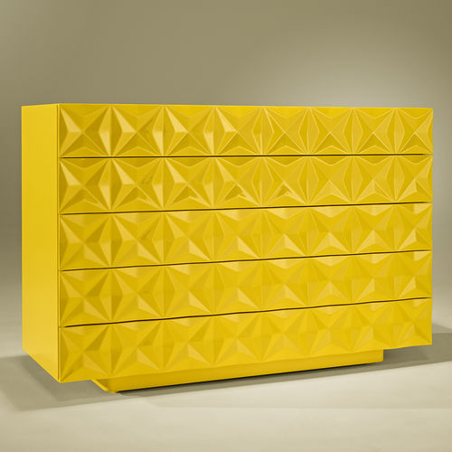 Moderne Kommode - DIAMOND - Luisa Peixoto Design - lackiertes Holz / nicht angegeben / gelb
