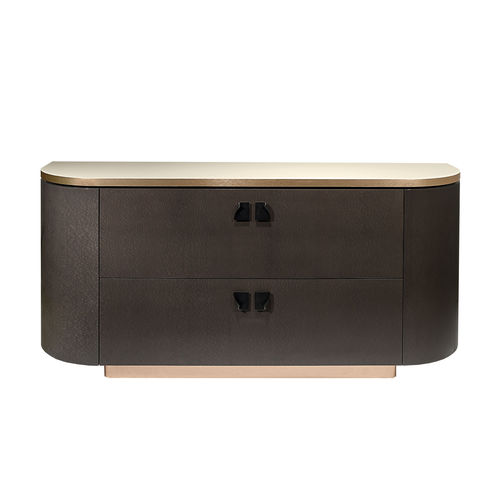 Moderner Barschrank - NIKKI - Luisa Peixoto Design - Holz / Metall / mit Schubladen