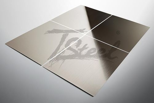 Dekor-Metallblech - TSTEEL CHAMPAGNE - Steel Color - Edelstahl / für Fassadenverkleidung