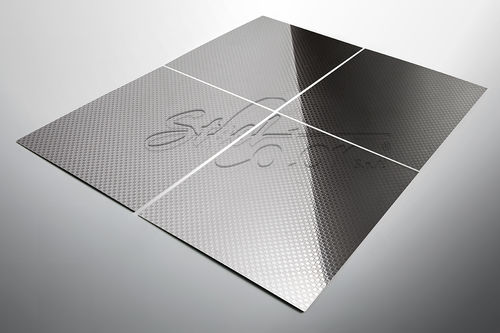 Dekor-Metallblech - QUADRO - Steel Color - Edelstahl 304 / Edelstahl 316 / texturiert