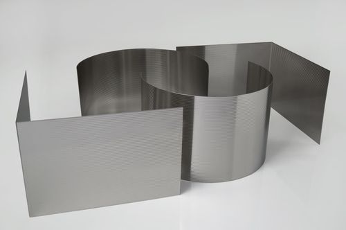 Ornament-Metallblech - STRIPES  - Steel Color - Edelstahl / für Fassadenverkleidung