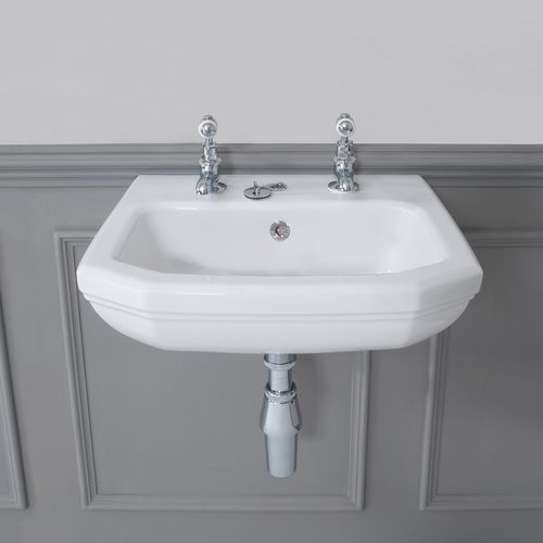 Wand-Handwaschbecken - 240.09501 - Aqua Prestige - rechteckig / Porzellan