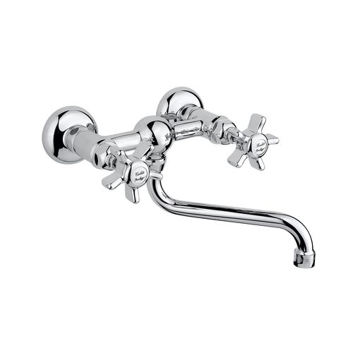 Wandmontierter Zweigriffmischer - 950.1455 - Aqua Prestige - Messing / für Küche / 2-Loch