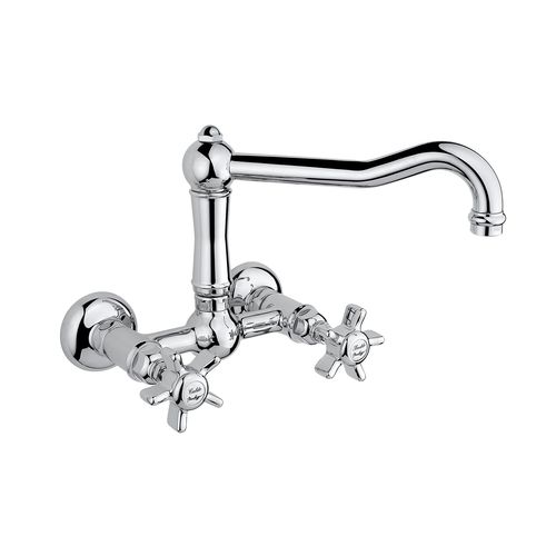 Wandmontierter Zweigriffmischer - 950.1457 - Aqua Prestige - Metall / für Küche / 2-Loch