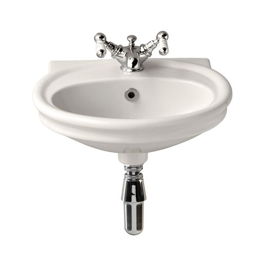 Wandmontiertes Handwaschbecken - LOXLEY - Aqua Prestige - rund / Porzellan