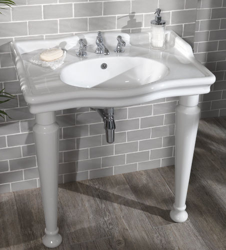 Bodenstehendes Waschbecken - LOXLEY - Aqua Prestige - Porzellan / 1-Loch / 3-Loch
