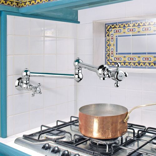 Wasserhahn für Spülbecken - 950.1451 - Aqua Prestige - wandmontiert / Messing / für Küche