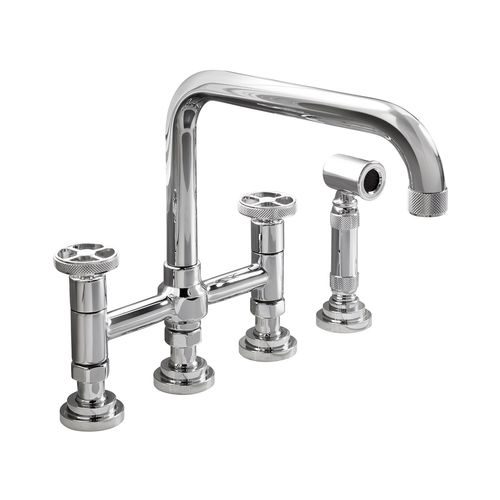 Aufsatz-Zweigriffmischer - ARENA 950.3358WS.XX - Aqua Prestige - Messing / für Küche / 4-Loch
