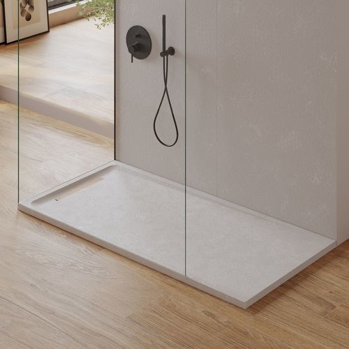 Rechteckige Duschwanne - ELAN EPOQUE - Aqua Prestige - extraflach / Polyester / Harz