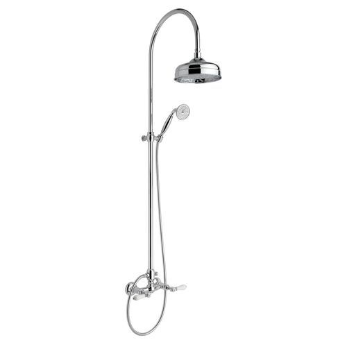 Duschsäule für Hotels - 950.1425E - Aqua Prestige - Metall / Messingoberfläche / wandmontiert