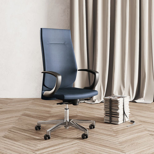 Moderner Chefsessel - GALASSIA - Las Mobili - Leder / Stoff / Holz
