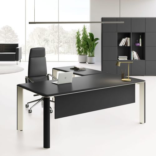Chefschreibtisch - IULIO - Las Mobili - bodenstehend / modern / Holzfurnier