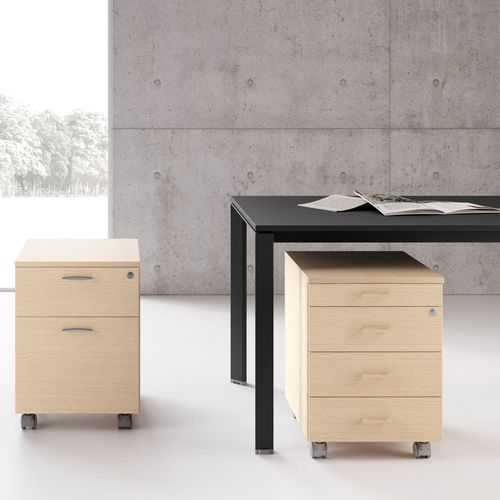 Holz-Schreibtischcontainer - CONTENITORI UNIVERSALI - Las Mobili - mit 3 Schubladen / mit 2 Schubladen / mit Schlüssel