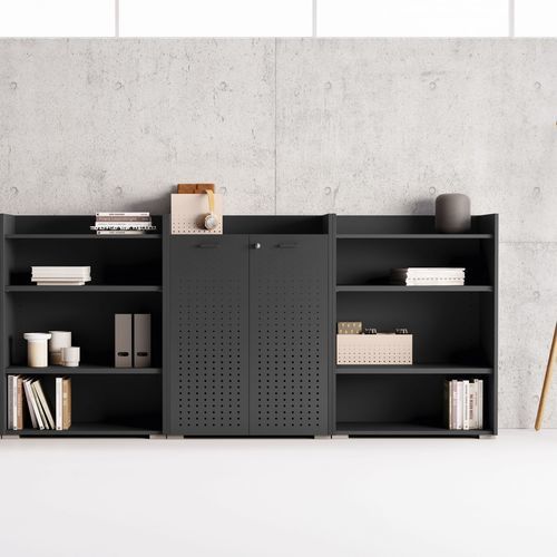 Niedriger Aktenschrank - CONTENITORI UNIVERSALI - Las Mobili - hoch / Holz / mit Flügeltür