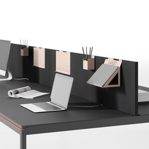 Tisch-Bürotrennwand - SCHERMI UNIVERSALI - Las Mobili - Stoff / Magnet / modulierbar