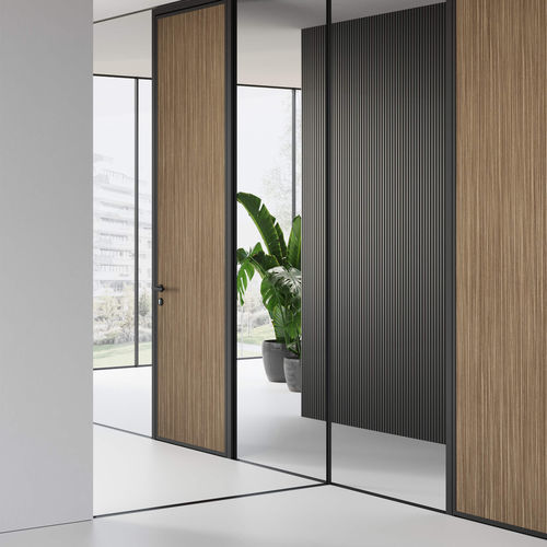 Abnehmbare Trennwand - MOOD MN - Las Mobili - festinstalliert / modular / mit Glasfront