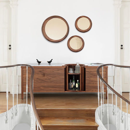 Moderner Barschrank - CAROUSEL - Wewood - Portuguese Joinery - Nussbaum / Eiche / Marmor
