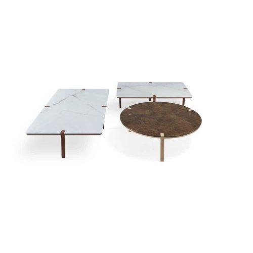 Moderner Couchtisch - CORNER - Wewood - Portuguese Joinery - Eiche / Nussbaum / rechteckig