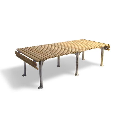 Moderner Tisch - ELEPHANT - Ecart International - Teakholz / Aluminiumguss / rechteckig