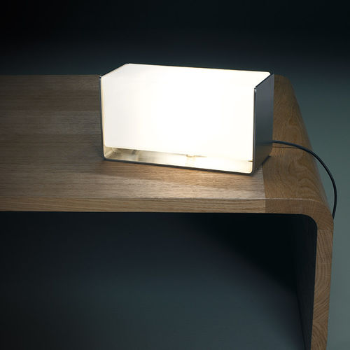 Lampe von Christophe Pillet - PAVE DE LUMIERE - Ecart International - Tisch / Edelstahl / Glas